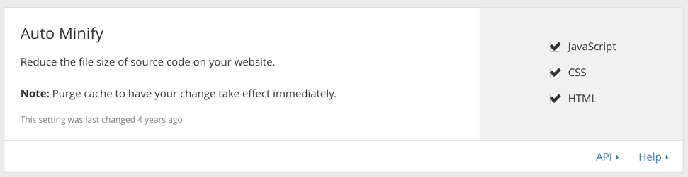 Auto Minify в Cloudflare