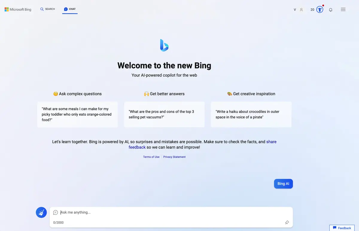 Лучшие AI сервисы для вебмастеров. Bing Chat | Блог Hostpro