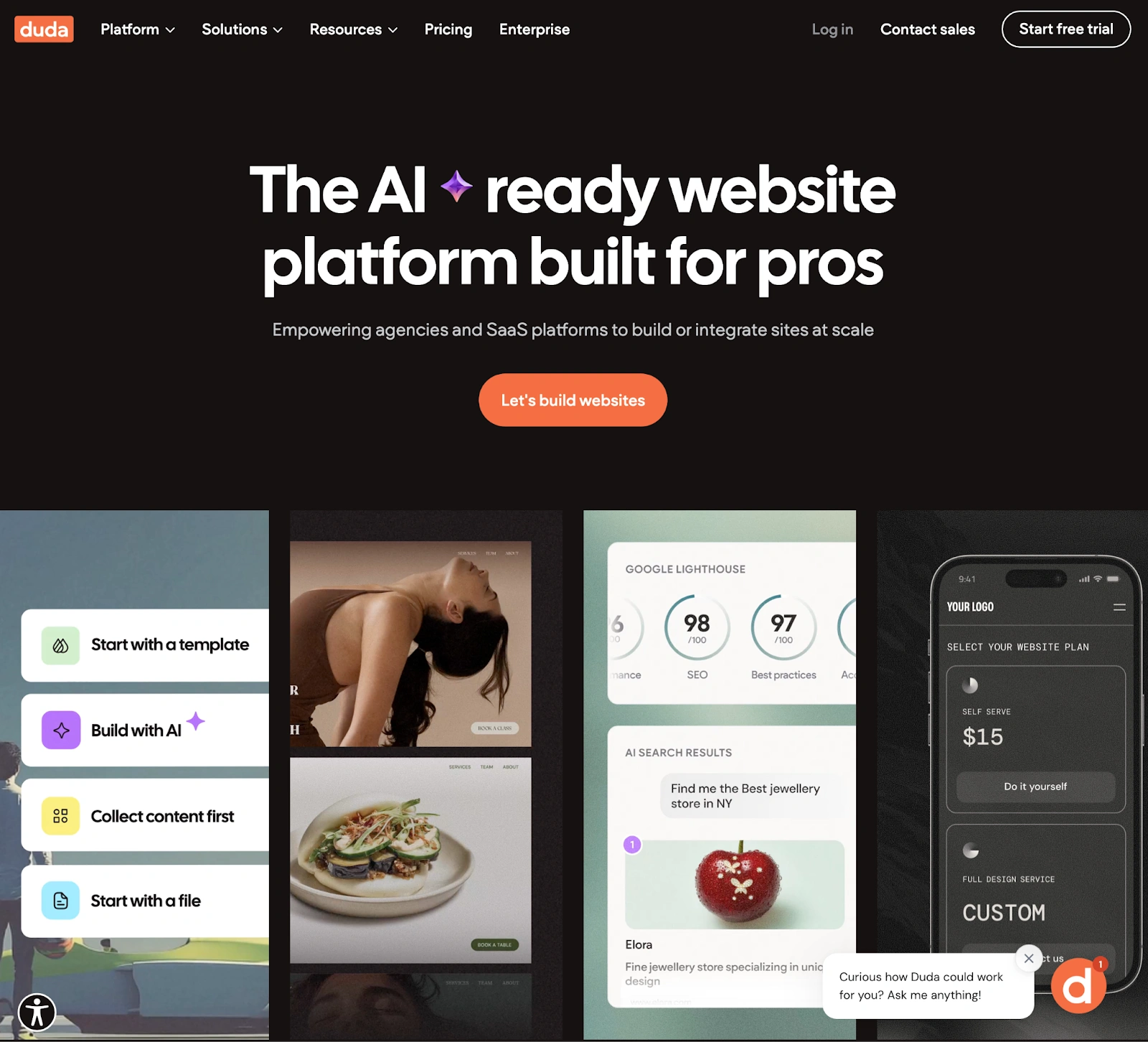 Duda — многофункциональный инструмент для создания сайтов
