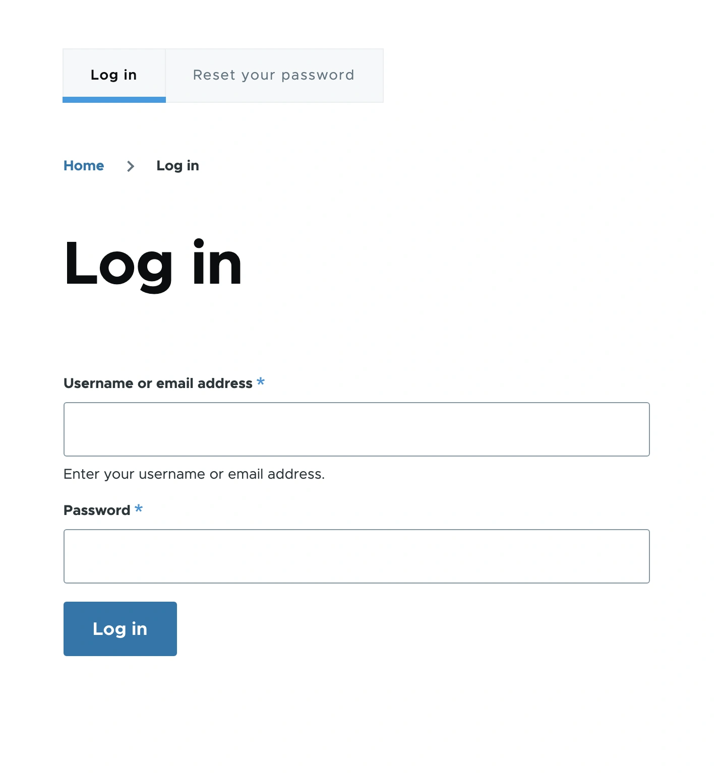 Сторінка входу в CMS Drupal
