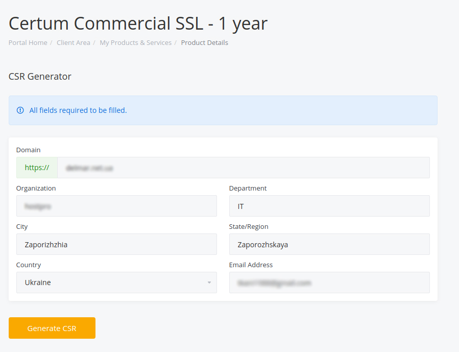 Купить SSL для сайта в Hostpro