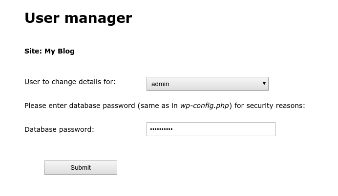 Створення нового адміністратора і  пароля бази даних