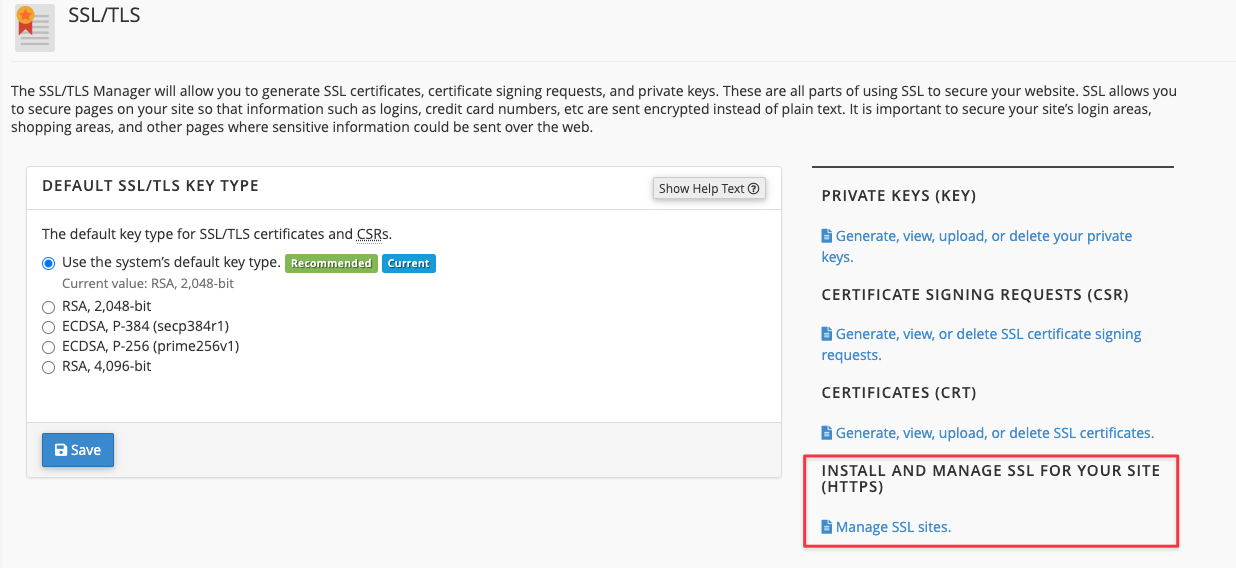 Установка SSL сертификата через cPanel | Wiki HostPro