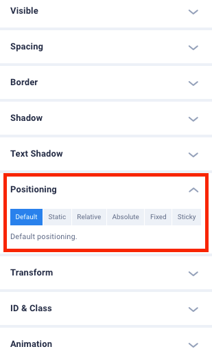 Раздел Positioning | Wiki HostPro