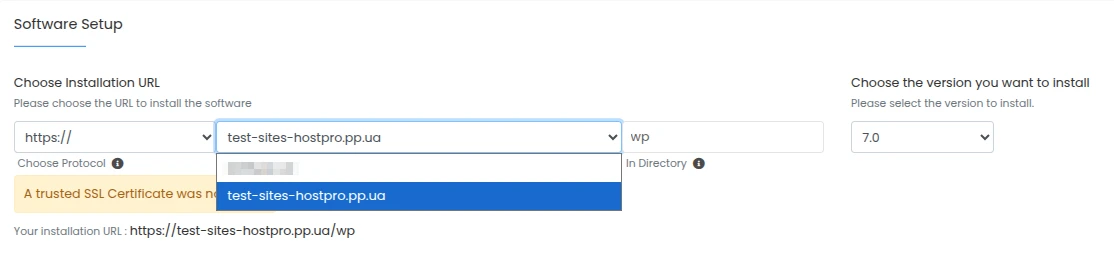 Вибір домену в панелі управління directadmin | Wiki HostPro