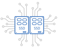 80 GB SSD drive (inode 800 000)